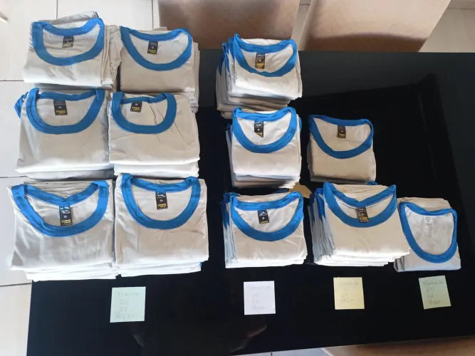 LOTE DE CAMISETAS 100% POLIÉSTER - EXCELENTE PARA SUBLIMAÇÃO 