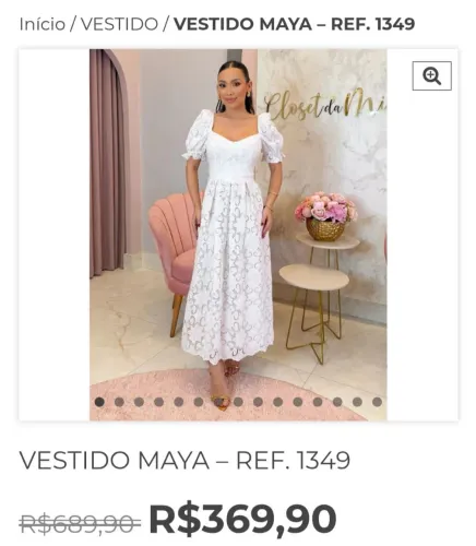 Vestido Branco Renda Tam P 36 Casamento, Batizado, Noivado