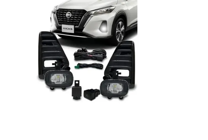 Kit Farol Milha LED Moldura Black Piano Kicks 2021 2022