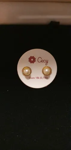 Brincos Ouro 18k 750 com pérolas cultivadas 