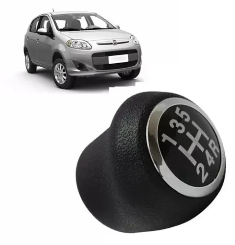 Bola Manopla Câmbio Preto Aro Cromado Fiat Bravo 2012 - 200518