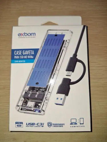 Case Transparente para HD SSD M2 NVMe  Mod. CGHD-M2NV720