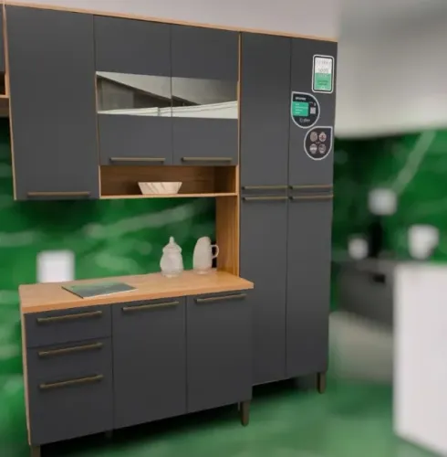Cozinha Napoli 100% MDF Completa - Produto NOVO e Embalado