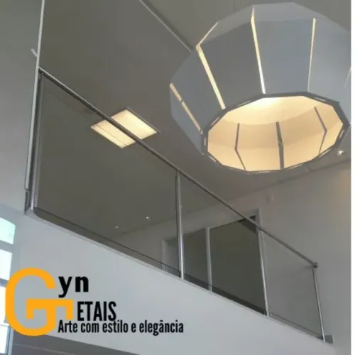 Corrimão com ou sem vidro em aço inox 