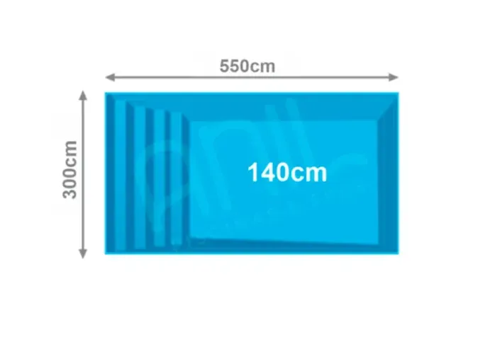Ana: Piscina media de 5,5 de Fibra