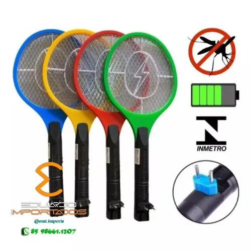 Raquete Elétrica Mata mosquito Recarregável Bivolt