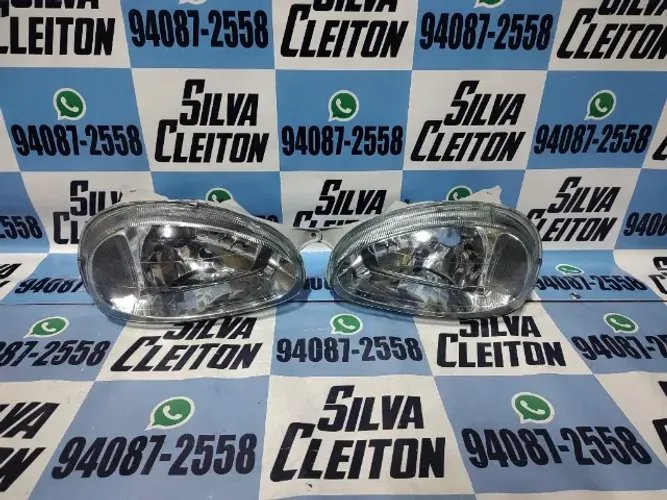 par farol corsa classic 2000 ate 20009 lente vidro novo importado carcaca cinza