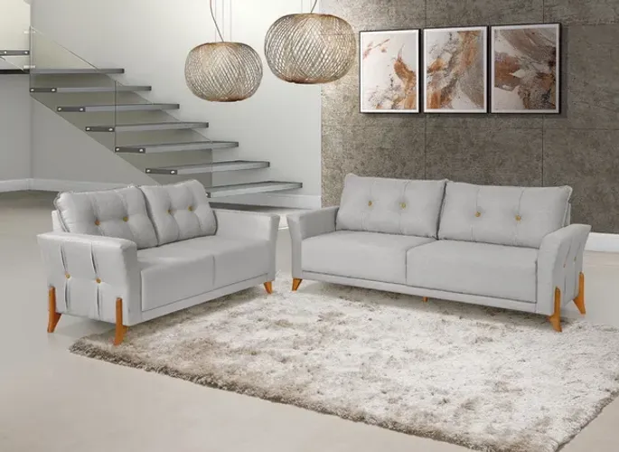 Conjunto de sofá em linho espuma D33