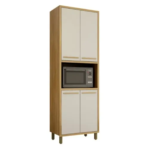 Paneleiro Cozinha Torino C/ Nicho Cinamomo.Off Até 12x - Frete Grátis
