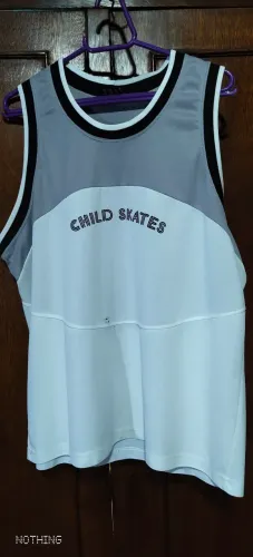 Regata Child Skates Cinza e Branca estilo Streetwear - Vintage - Déc. 90 - Raro no Estado