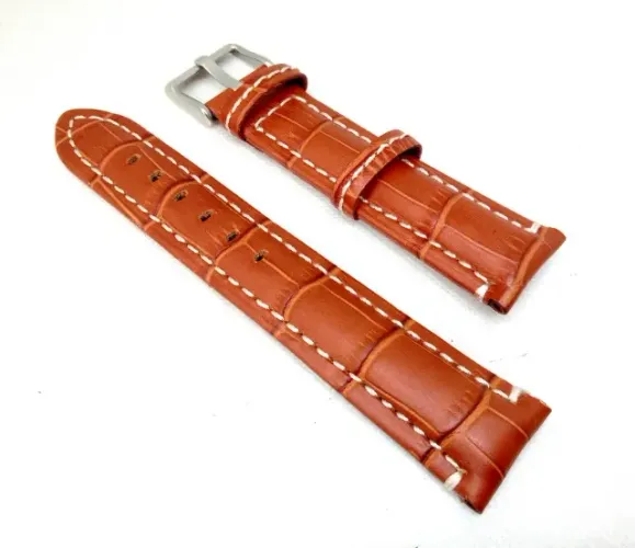 Pulseira Relógio Marrom Havana Couro Para Breitling Omega Bulova Citizen Seiko etc