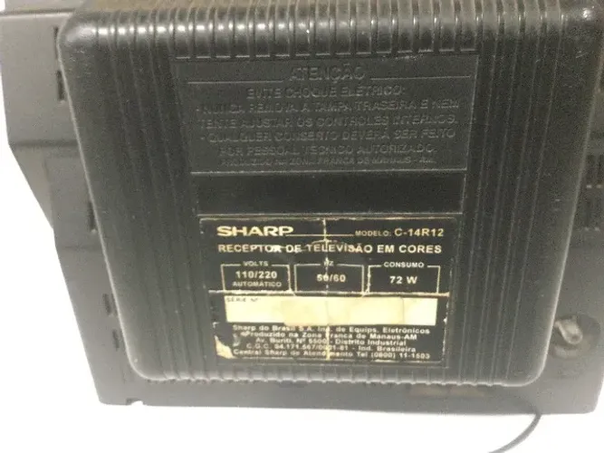 tv antiga sharp 14 polegadas