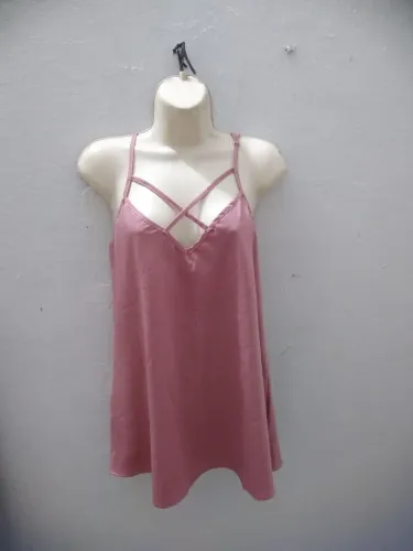 Blusinha de alça rosa salmão