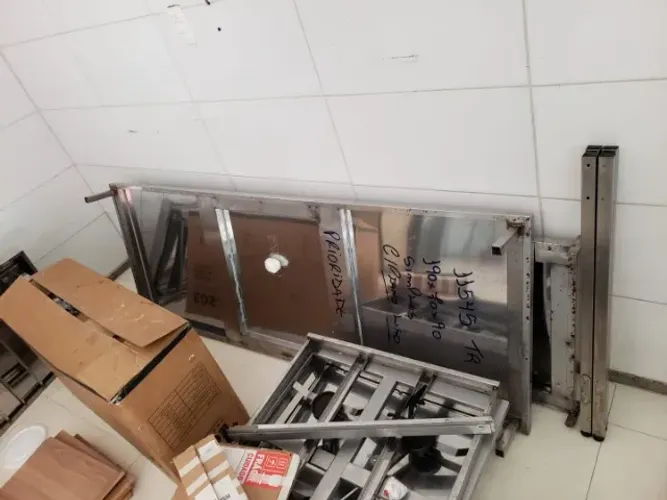 Mesa Inox sem Cuba - 190×70×90 cm