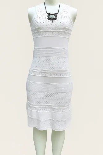 Vestido Crochê Branco. Moda Sustentável