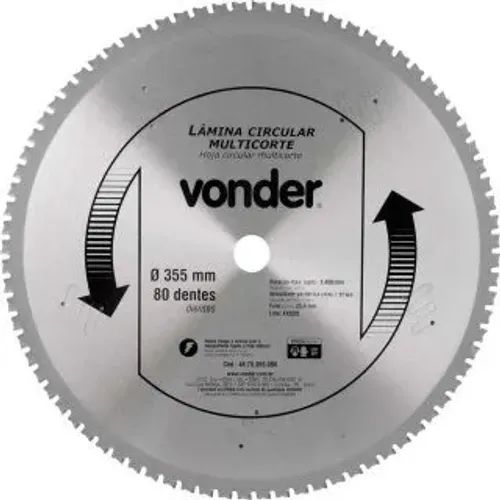 AMINA DE SERRA CIRCULAR MULTICORTE VONDER 14POL 355X2.2X3.0X80D 
