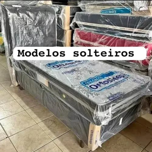 Cama box colchão e base solteiro 