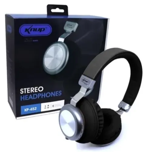 Fone de Ouvido Knup KP-452 com Microfone e Bluetooth, FM, MP3