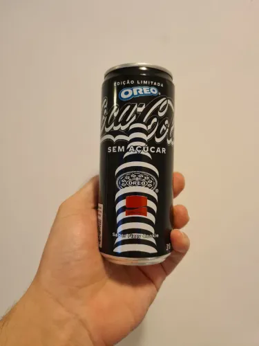 Lata lacrada para coleção coca-cola x oreo Brasil 