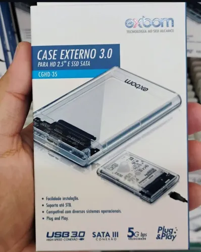 Case Externo 3.0 para HD 2,5" e SSD SATA - Exbom CGHD-35