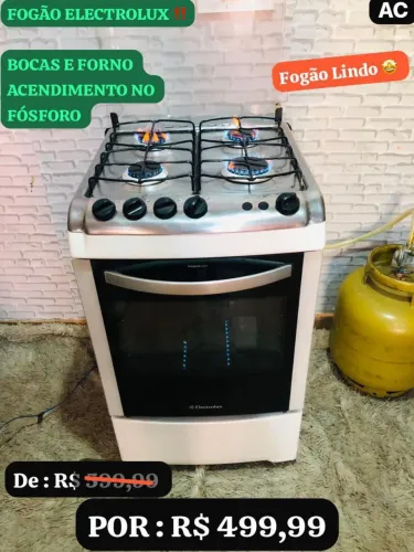 Fogão Eletrolux 4 bocas manual branco 