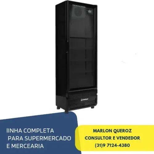Cervejeira Imbera 363 Litros Porta de Vidro FULL BLACK