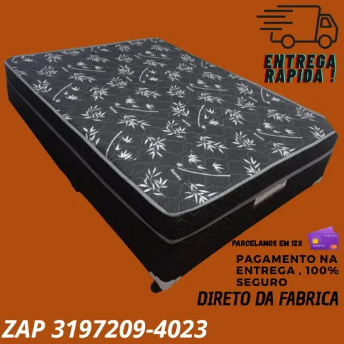 Cama Box Casal OrthoBox + Colchão D33 - Novo e com Garantia