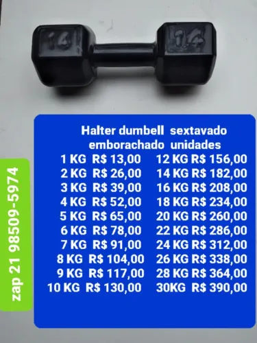 1 peça dumbel 14 kg