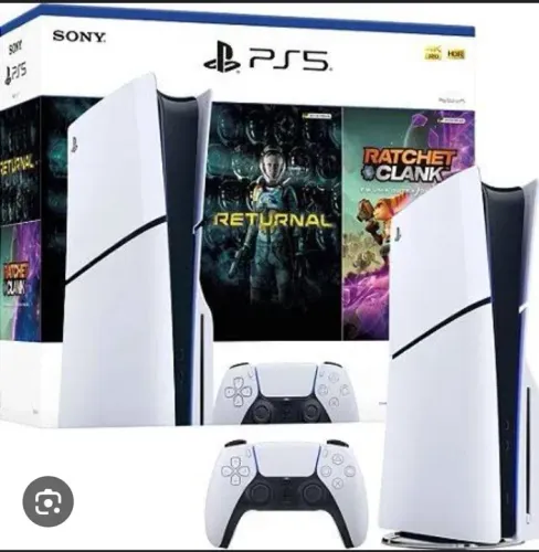 PS5 Slim 1TB c/ Leitor + Garantia c/ Jogo. Temos Loja Física. Corra e Adquira ja o seu!!