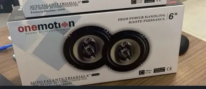 2 pares Alto Falantes Triaxial 6 polegadas - One Motion