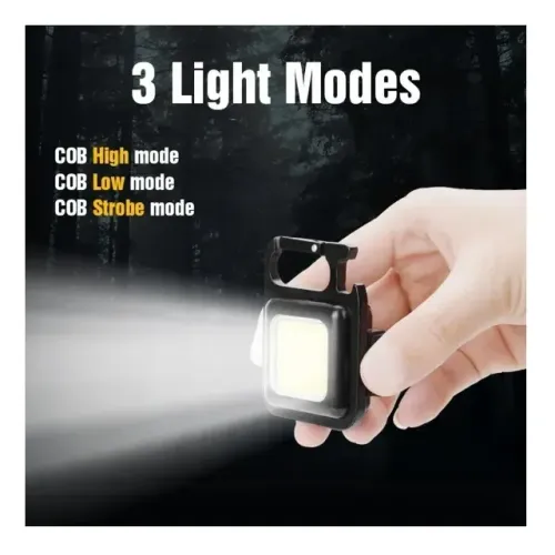 Mini Lanterna Led Potente Recarregável Com Abridor Mosquetão Cor da luz Branco