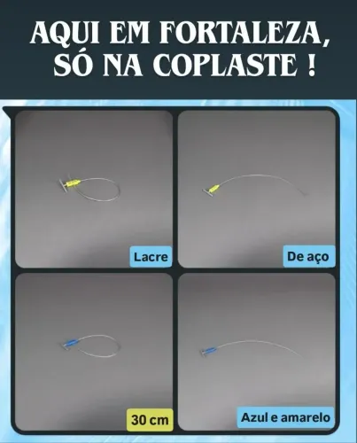 Kit 10 un. LACRE DE AÇO 30 cm numerado. 