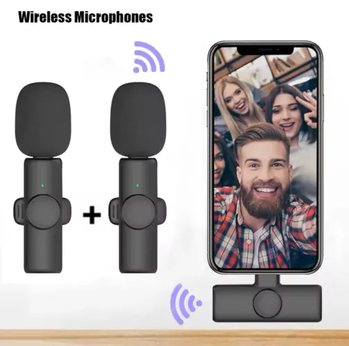 Microfone Bluetooth de lapela para iPhone 