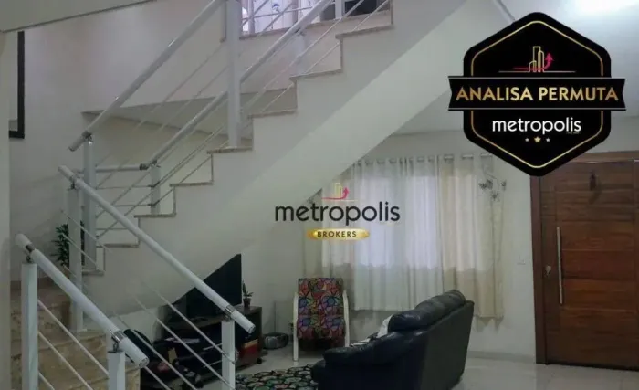 Sobrado com 3 dormitórios à venda, 181 m² por R$ 799.000,00 - Parque Erasmo Assunção - San