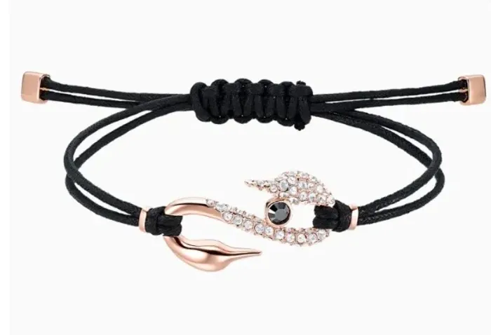 Pulseira Swarovski cisne rose 