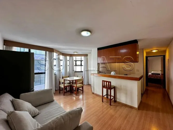 Flat Baden Baden para venda mobiliado com 49m², 01 dormitório e 01 vaga de garagem