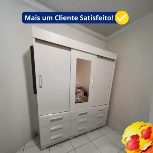 Guarda Roupa de Casal 9 Gavetas Novo na Caixa Winter - 12 Meses de Garantia