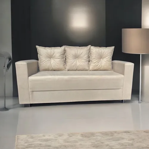 Sofá Moderno 3 Lugares Bege ofertaço!!!