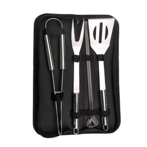 Kit Churrasco Espetos Garfo Espátula e Pegador [7 Peças]