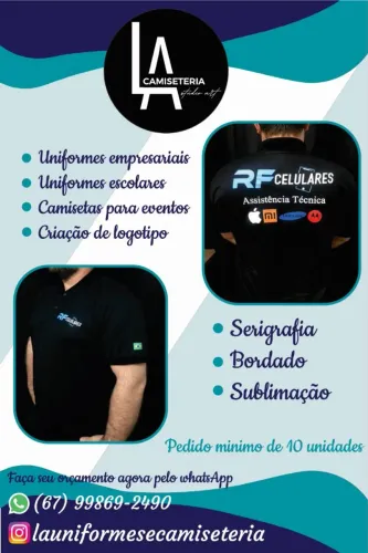 10 unidades de Uniformes personalizados para sua empresa