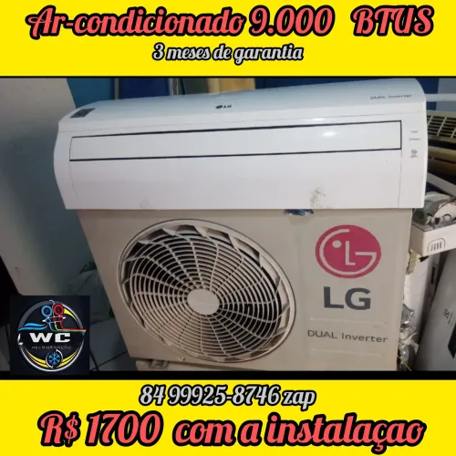 Ar-condicionado LG 9.000 BTUs com instalação