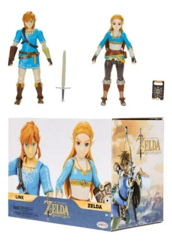 Figura Zelda E Link Breath Of The Wild Pack Jakks