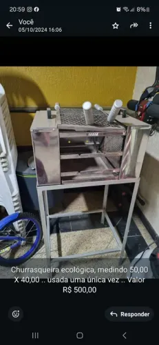 Churrasqueira ecológica a carvão