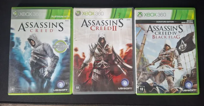 Pacote 3 jogos de Assassin's Creed Xbox 360