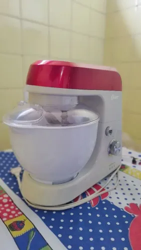 Batedeira Planetária Oster Perform, 220V, Branco e Vermelho