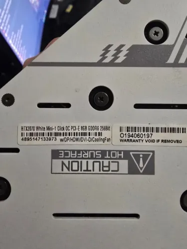 Placa de Vídeo RTX2070 White Mini