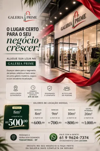 Locação-Aluguel de lojas para moda, beleza e estética