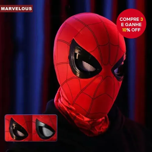 Capacete Do Homem-Aranha De Alta Qualidade-Máscara Piscante Para Dramatização Adulta