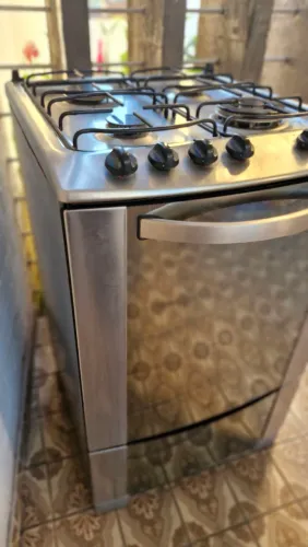 Fogão forno Aa gás Electrolux 4 bocas inox com vidro temperado c grill . Excelente  