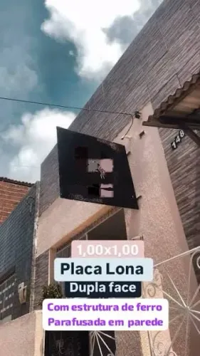 Placa com estrutura de ferro dupla face 